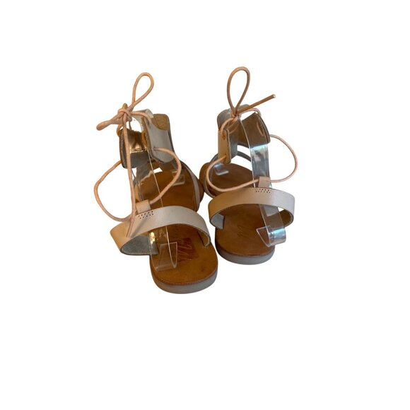 Matisse Womens Lay Up Leather Gladiator Sandals 9M Tan Lace-Up Boho Festival - Picture 3 of 6